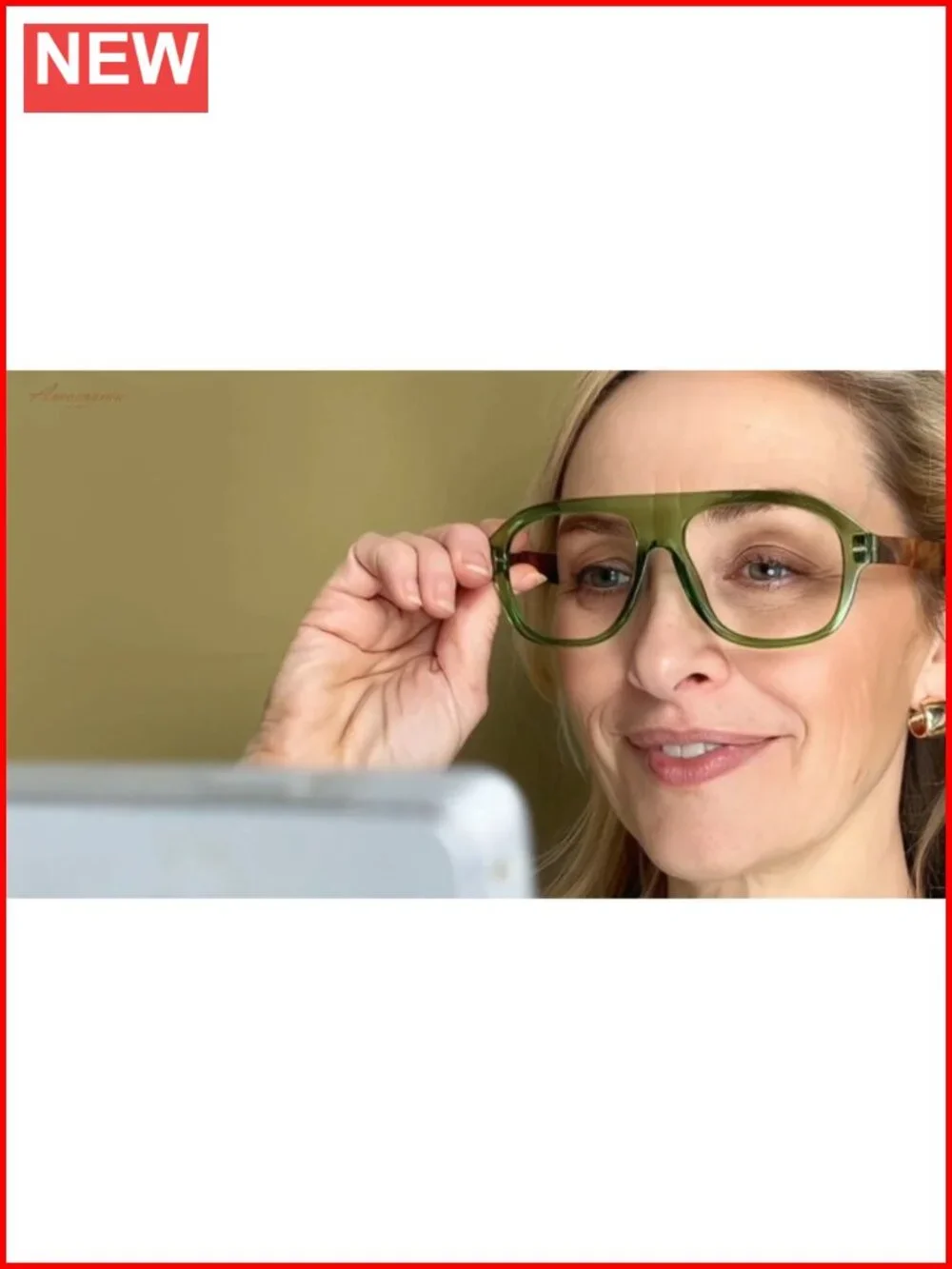 3 Pack Oversized Aviator Blue Light Reading Glasses Spring Hinge Polycarbonate